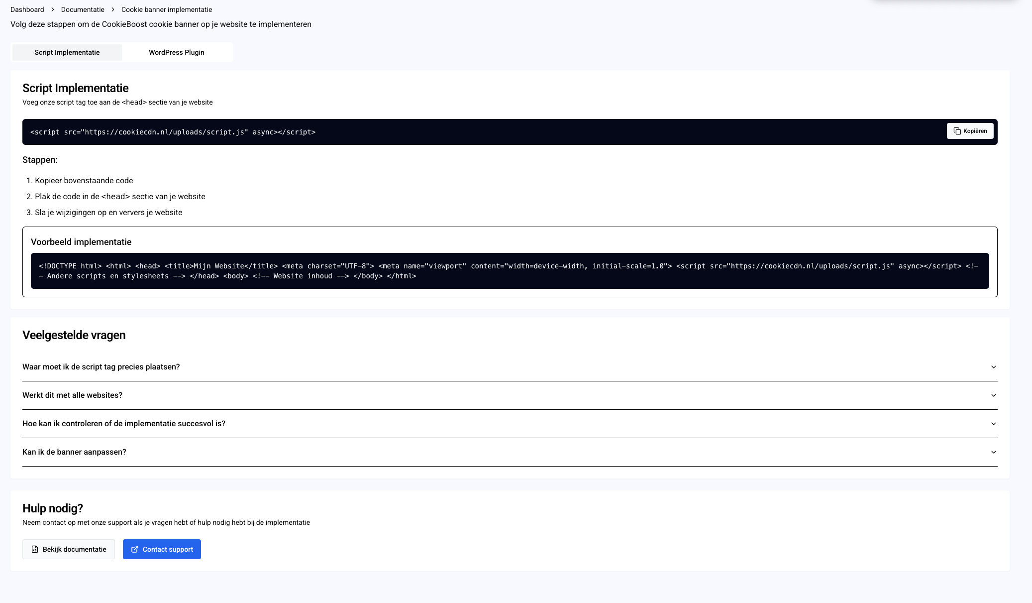 Implementatie Code