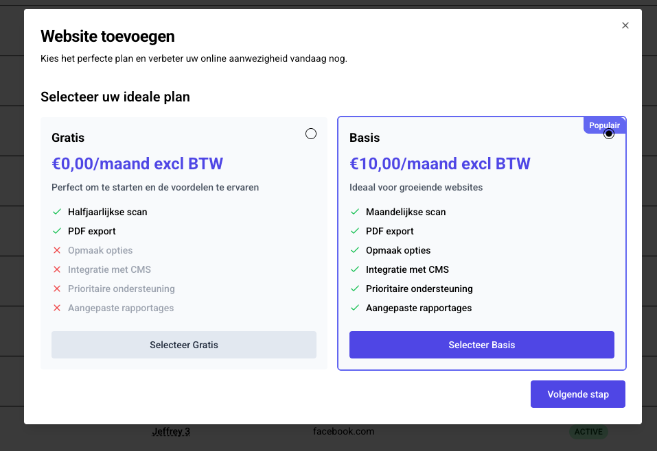 Website configureren